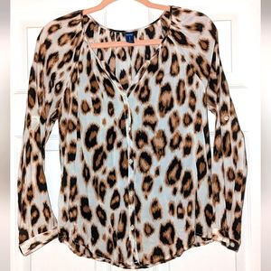Old navy animal print blouse